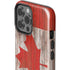 Canadian Flag Dark Wood iPhone 15 Pro Max Impact Case
